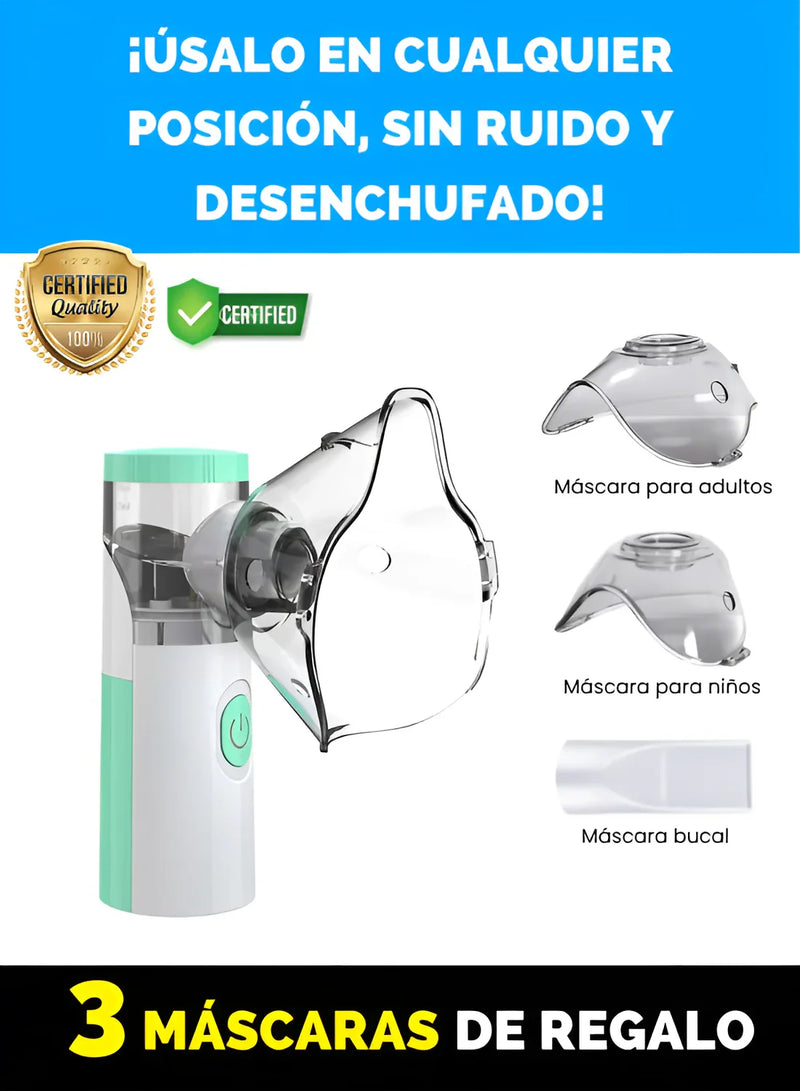 Inhalador Nebulizador: Portátil y Ultra-Silencioso